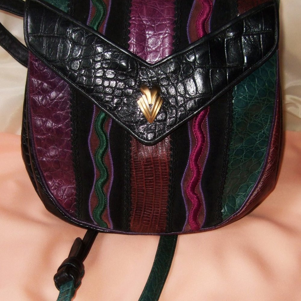 Genuine Vintage SHARIF Leather Shoulder Bag Like Nre "Art to Wear"